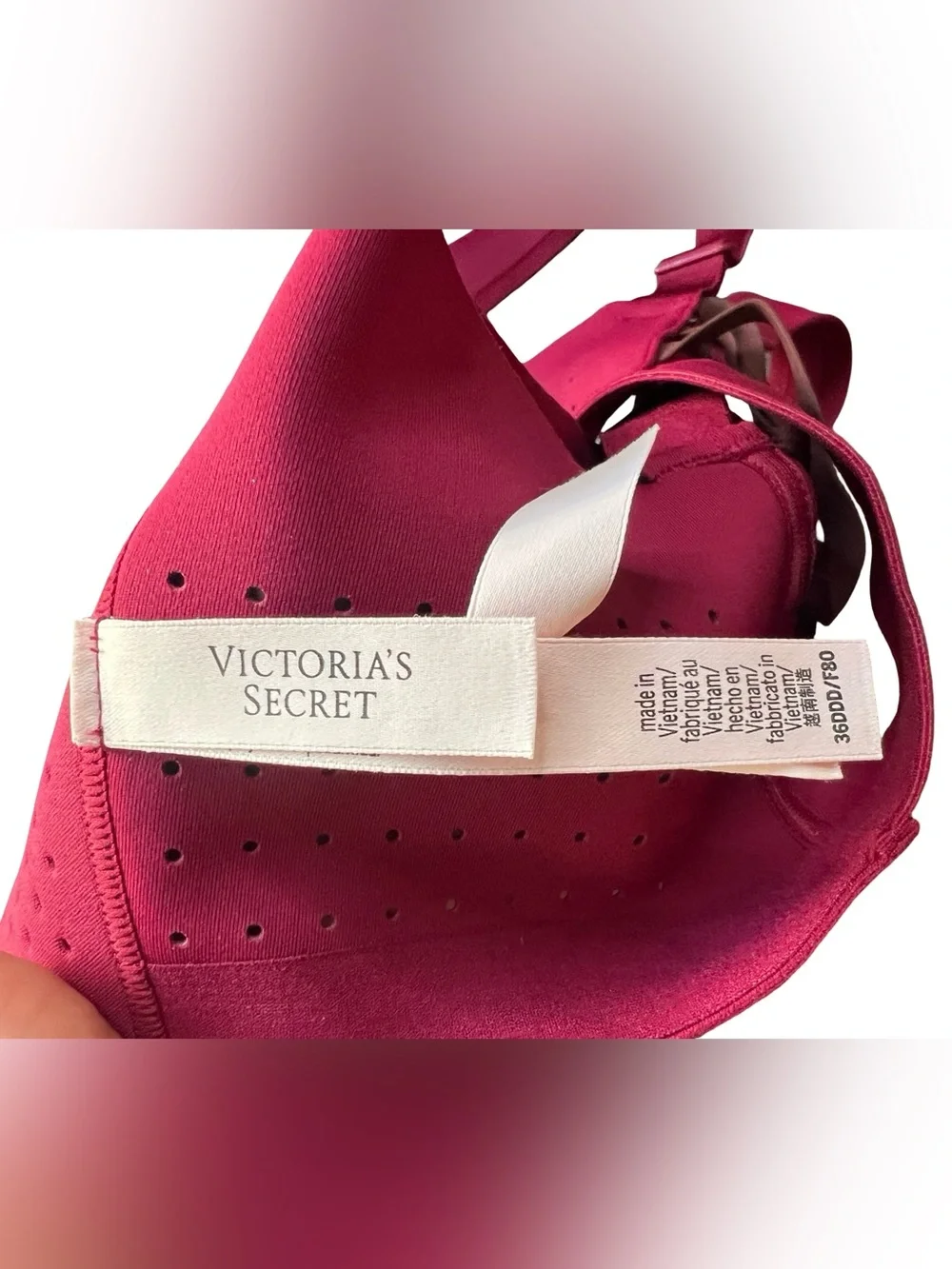 VSX Featherweight Maxi Front-Close Sports Bra Campari Red 36DD